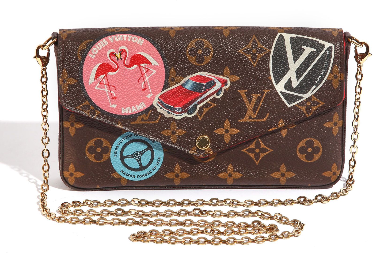 Personalized Félicie clutch bag from the Louis Vuitton …