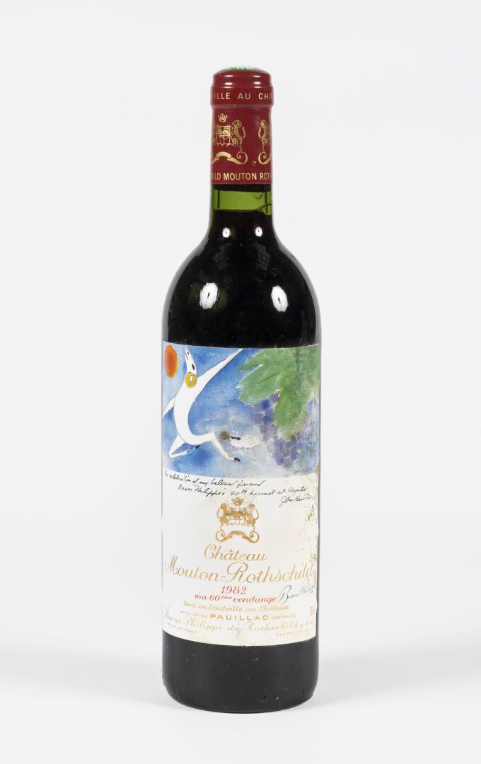 1 bouteille Château Mouton Rothschild 1982 - Etiquette par John Huston 1 bottigl&hellip;