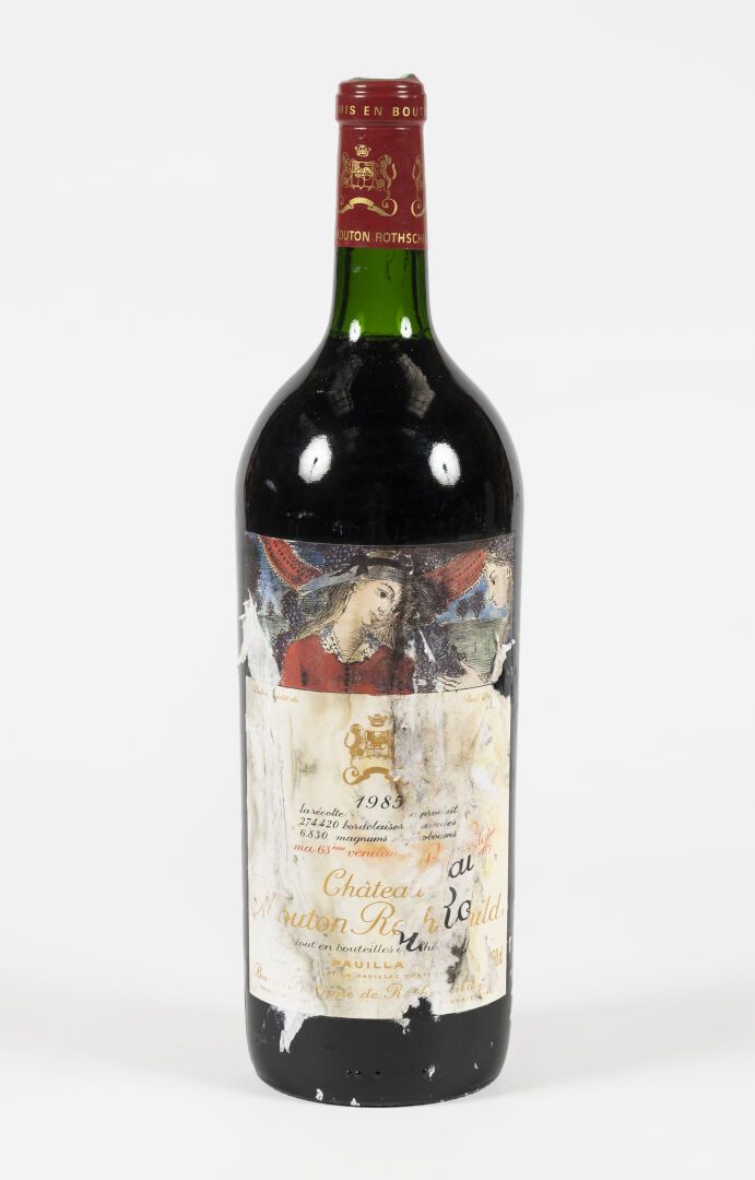 3 Magnums Château Mouton de Rothschild 1985 - Etiquette par Paul Delvaux 3 Magnu&hellip;