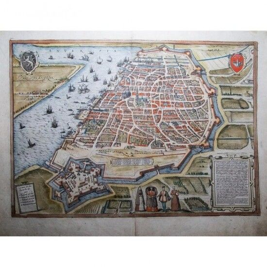 Antwerpen; George Braun and Franz Hogenberg - 1572 Orbis Terrarum von Braun und &hellip;