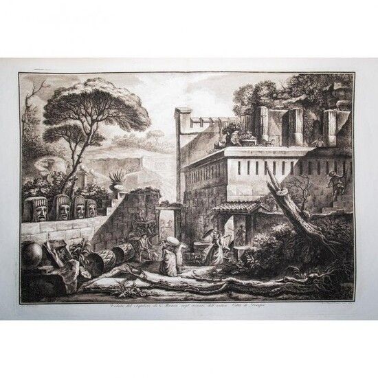 Piranesi Francesco View of the Mausoleum of Mamia in the city of Pompei, Year 17&hellip;