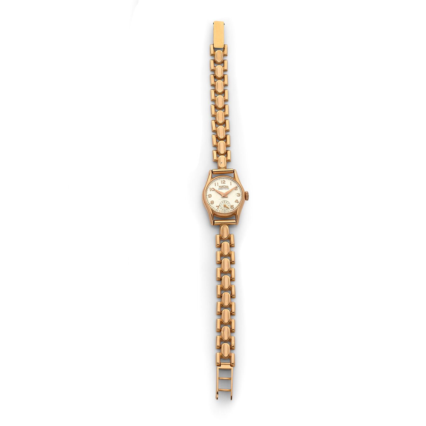 HERODIA HERODIA
Ladies' wristwatch in 18K (750K) gold, circa 1960, silvered dial&hellip;