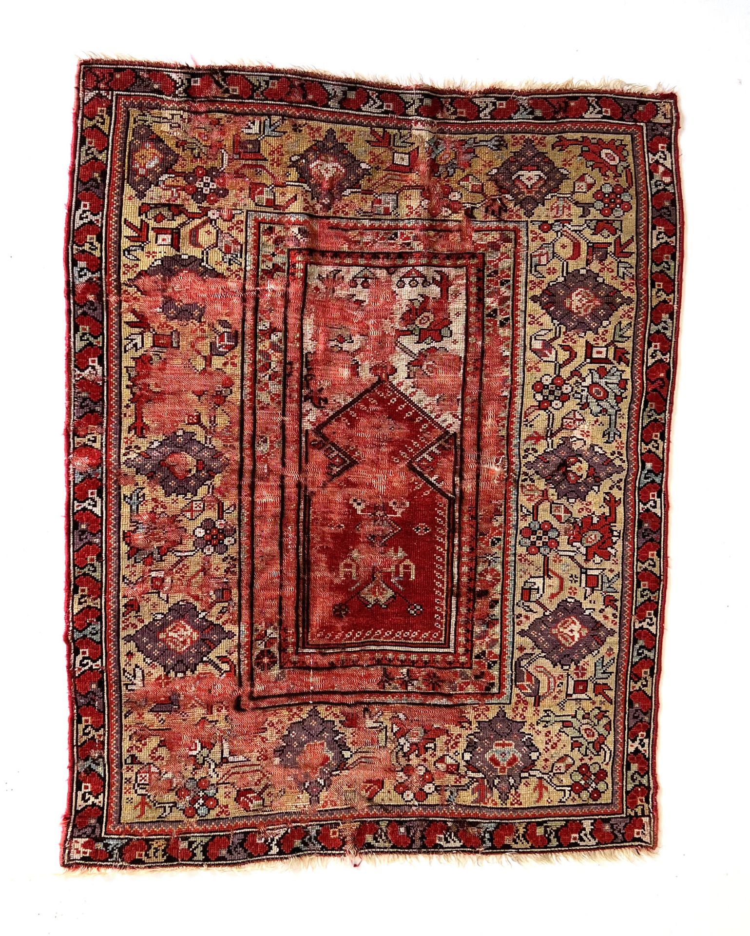 Null RUGS OF THE EAST 

Milas carpet, XIXth century, red, yellow and mauve tones&hellip;