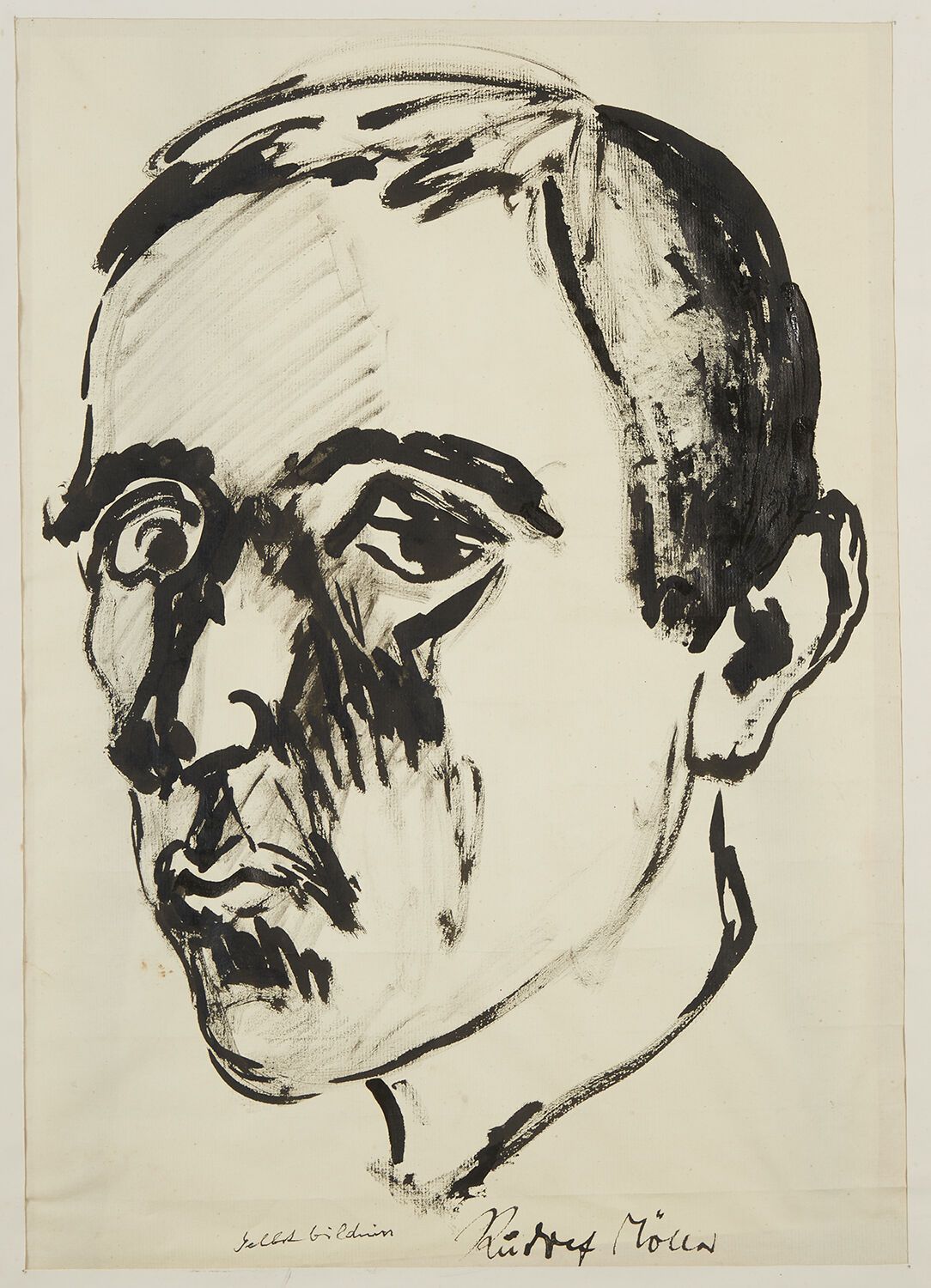 RUDOLF MÖLLER RUDOLF MÖLLER (1881-1967)
Autoportrait
Lavis, signé en bas à droit&hellip;
