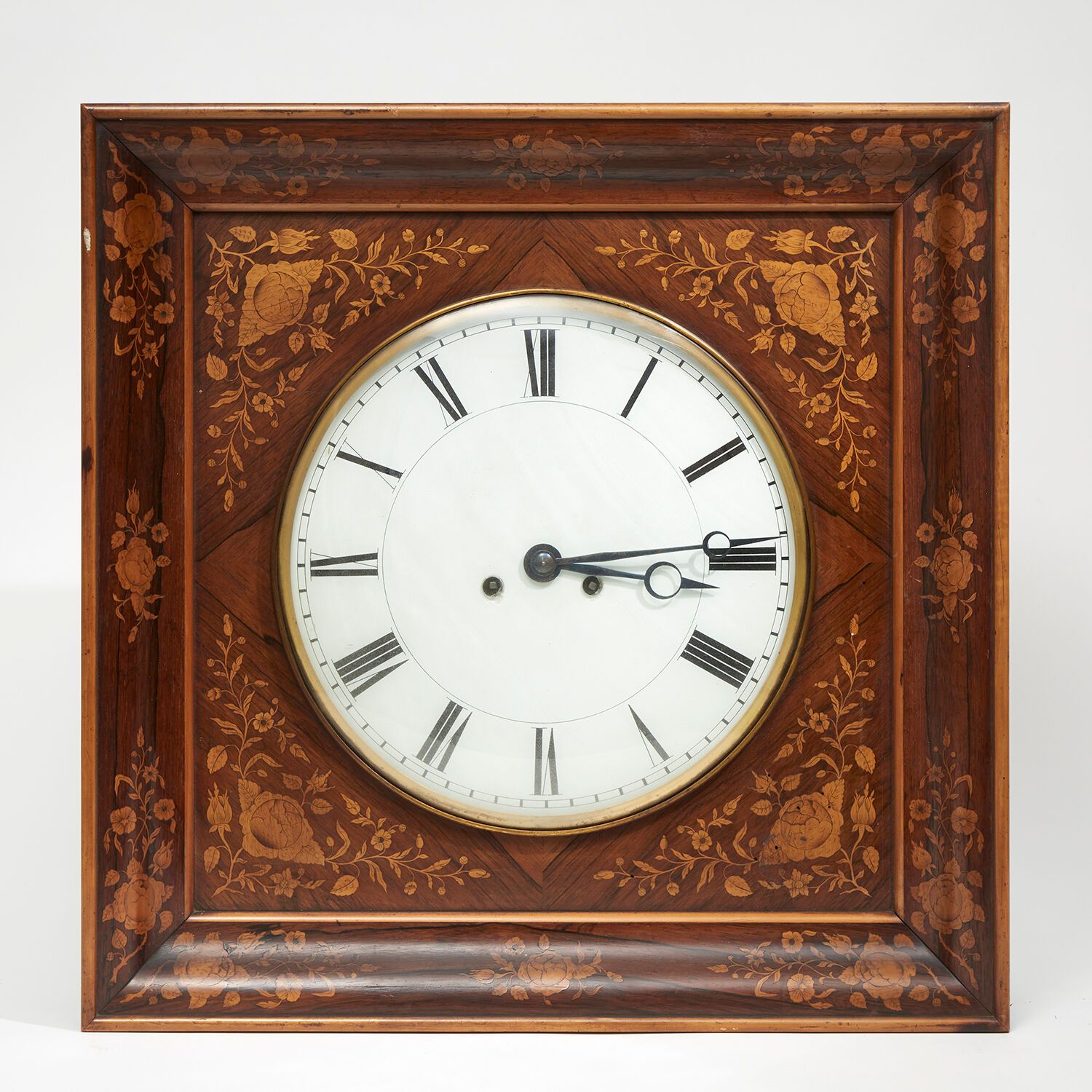 TRAVAIL FRANÇAIS FRENCH WORK
Square-shaped box wall clock, in rosewood and lemon&hellip;