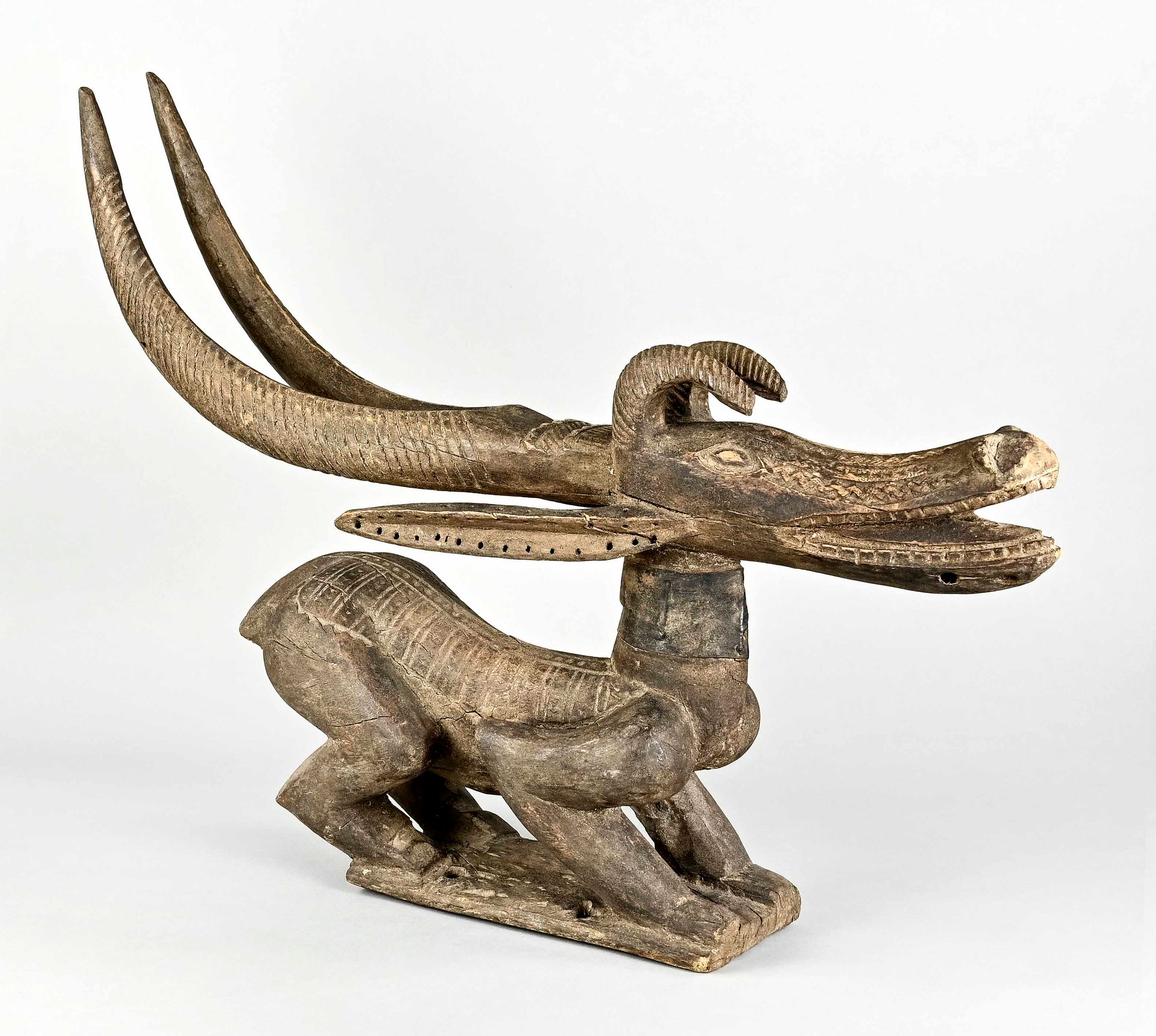 Null Chapeau de danse antilope type horizontal Tjiwara, Bambara, Mali, style Bam&hellip;