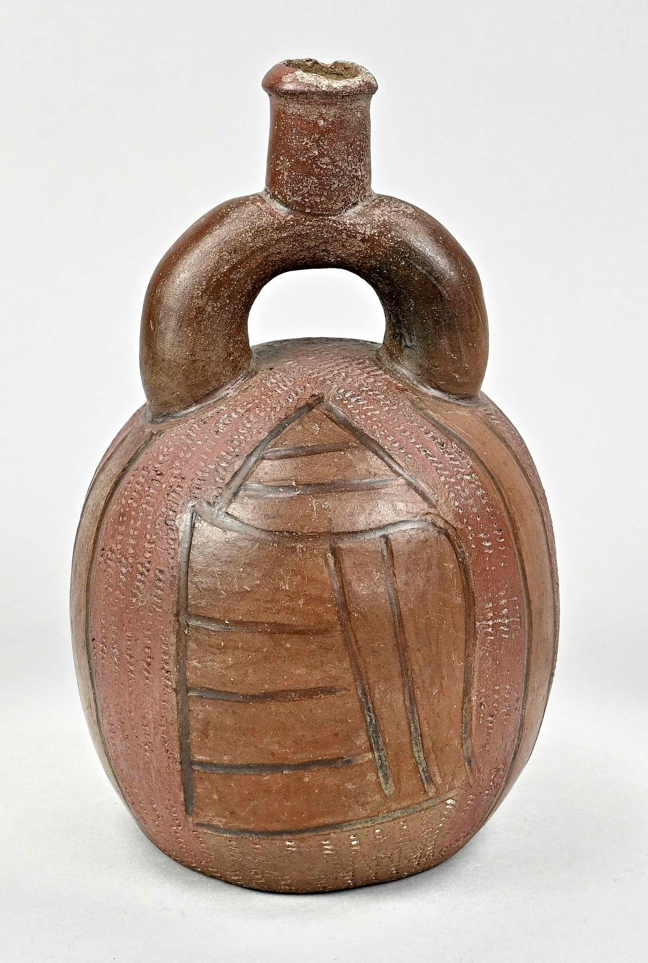 Null Vase à étrier, Pérou, région nord, Cupisnique tardif, argile cuite, env. 70&hellip;