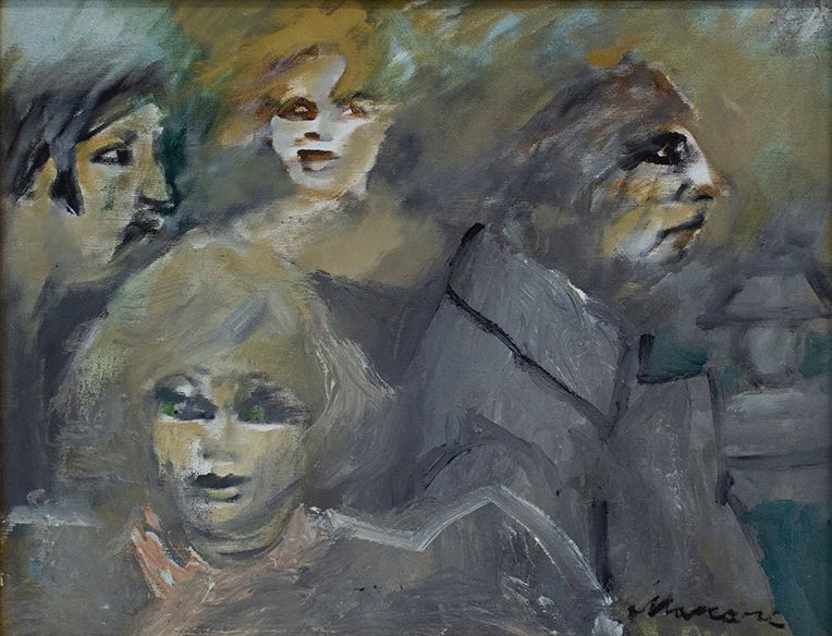 Mino Maccari Senza titolo Anni '75/'80 Mino Maccari Oil on canvas 40x50 Untitled&hellip;
