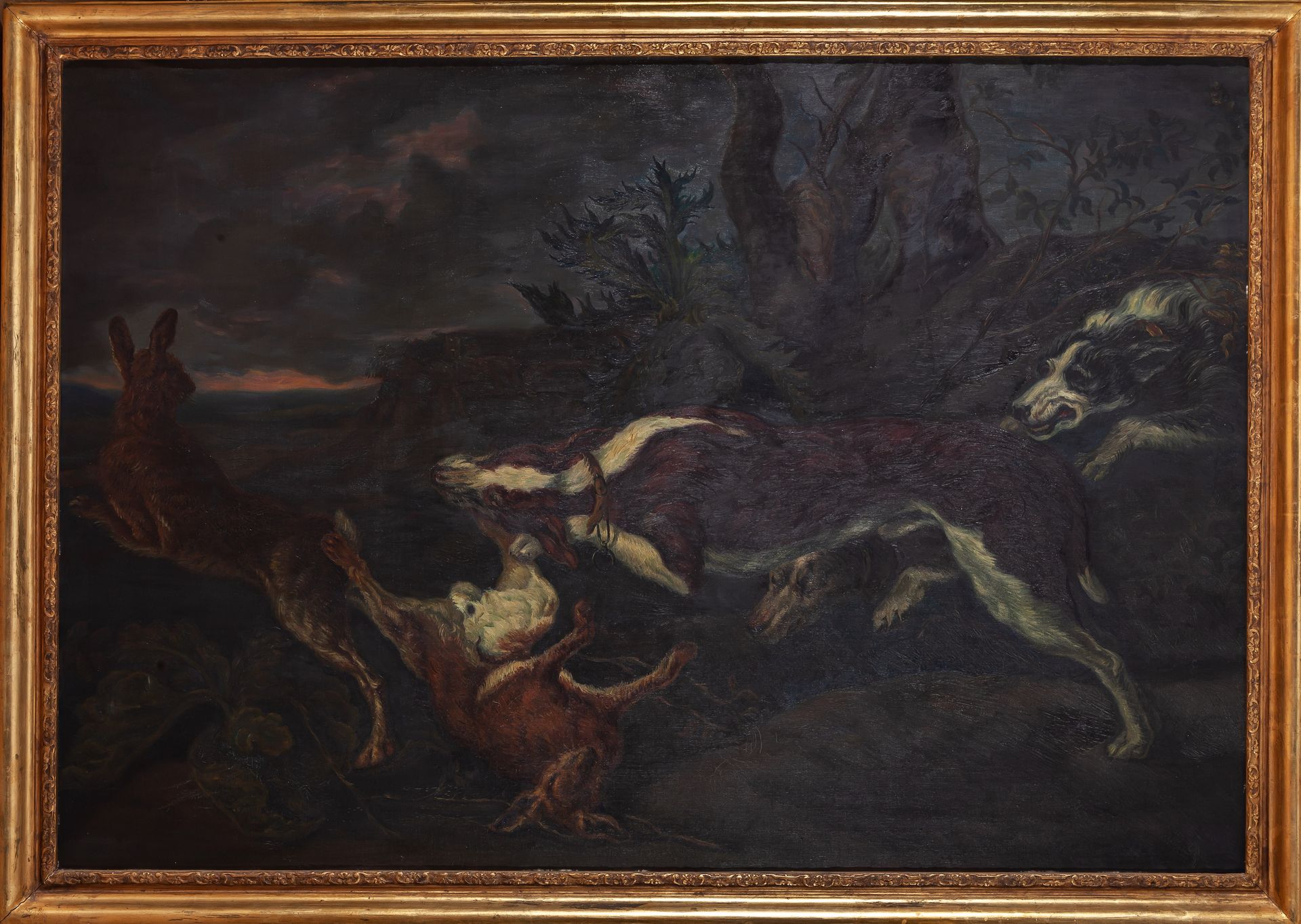 Copy of JAN FYT, c.1920 Copy by JAN FYT, c.1920
"Hares chased by dogs".
Oil on c&hellip;