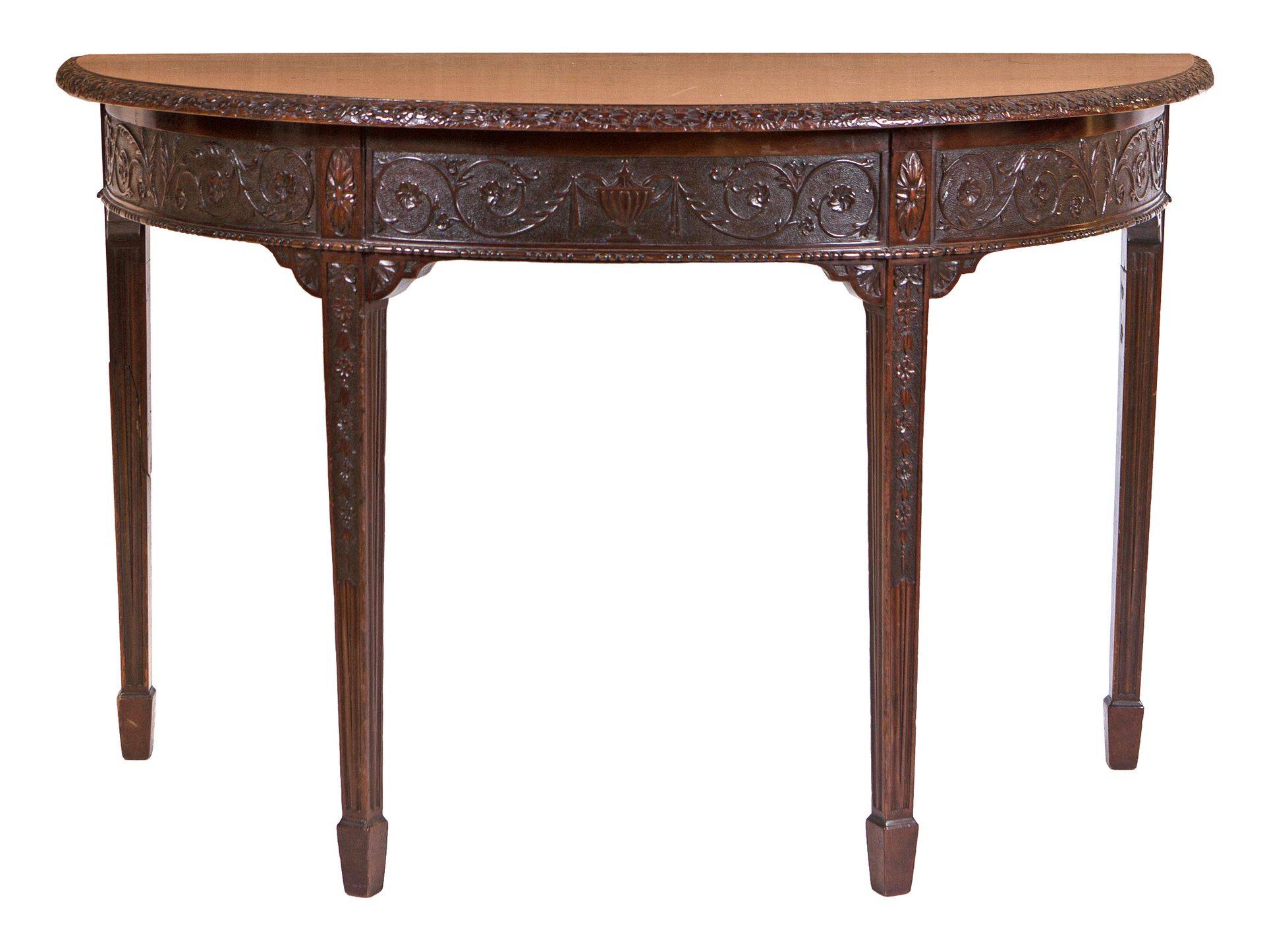 Null A Demi-lune mahogany console table in The Adam Style, Late 19th Century
76 &hellip;