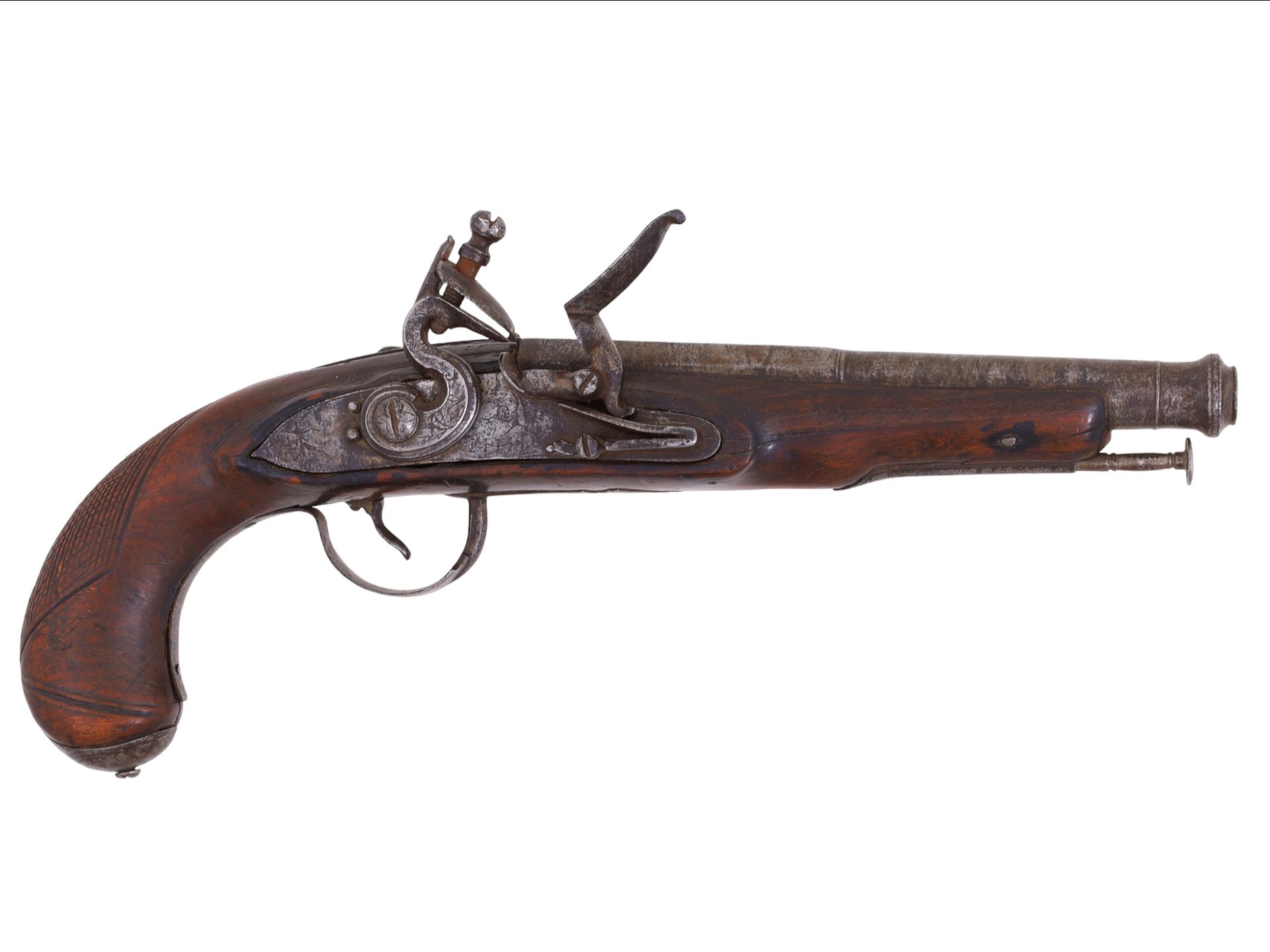 Null Il s'agit d'un pistolet à silex espagnol du milieu ou de la fin du XVIIIe s&hellip;