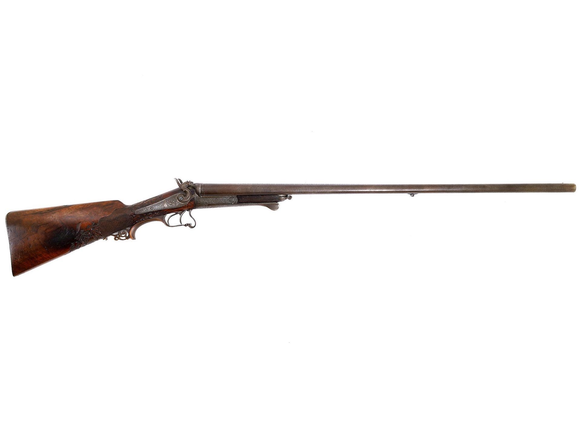 Null Fusil de chasse allemand à percussion, 1870-80. Fabriqué à Soemmerda, en Al&hellip;
