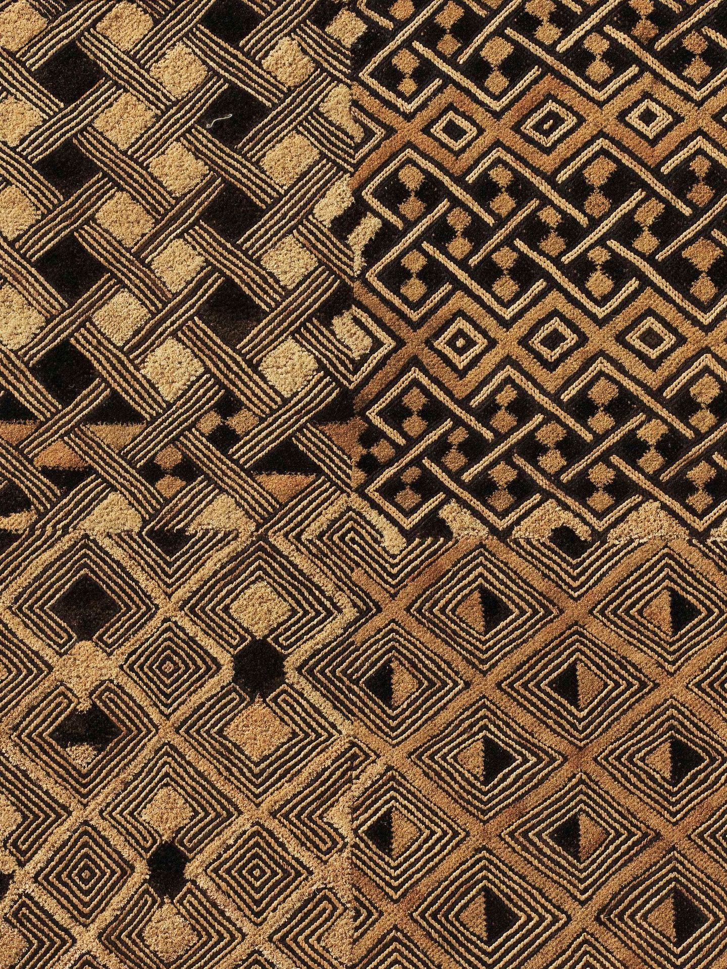 A Kuba Cut-Pile Embroidery Fabric Tissu en peluche Raphia
Cuba, RD Congo
Sans so&hellip;