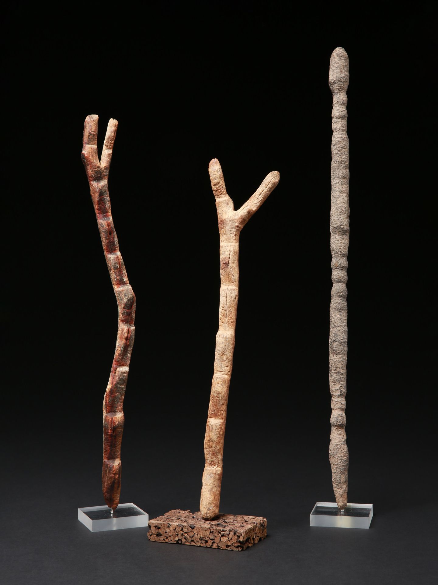 Three Dogon Miniature Ladders, "wagem bilu" 3 échelles miniatures, "wagem bilu".&hellip;