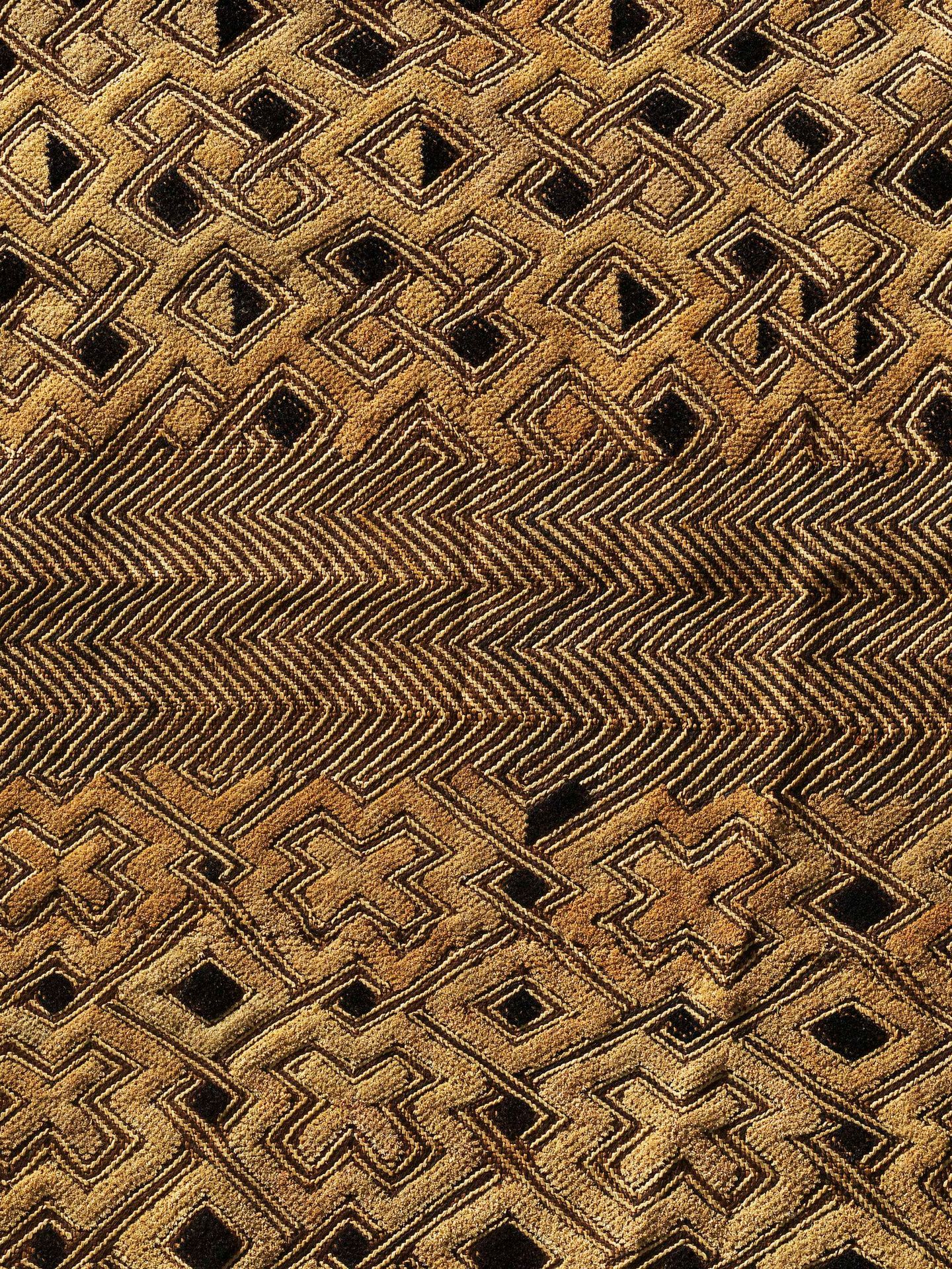 A Kuba Cut-Pile Embroidery Fabric Tissu en peluche Raphia
Cuba, RD Congo
Sans so&hellip;