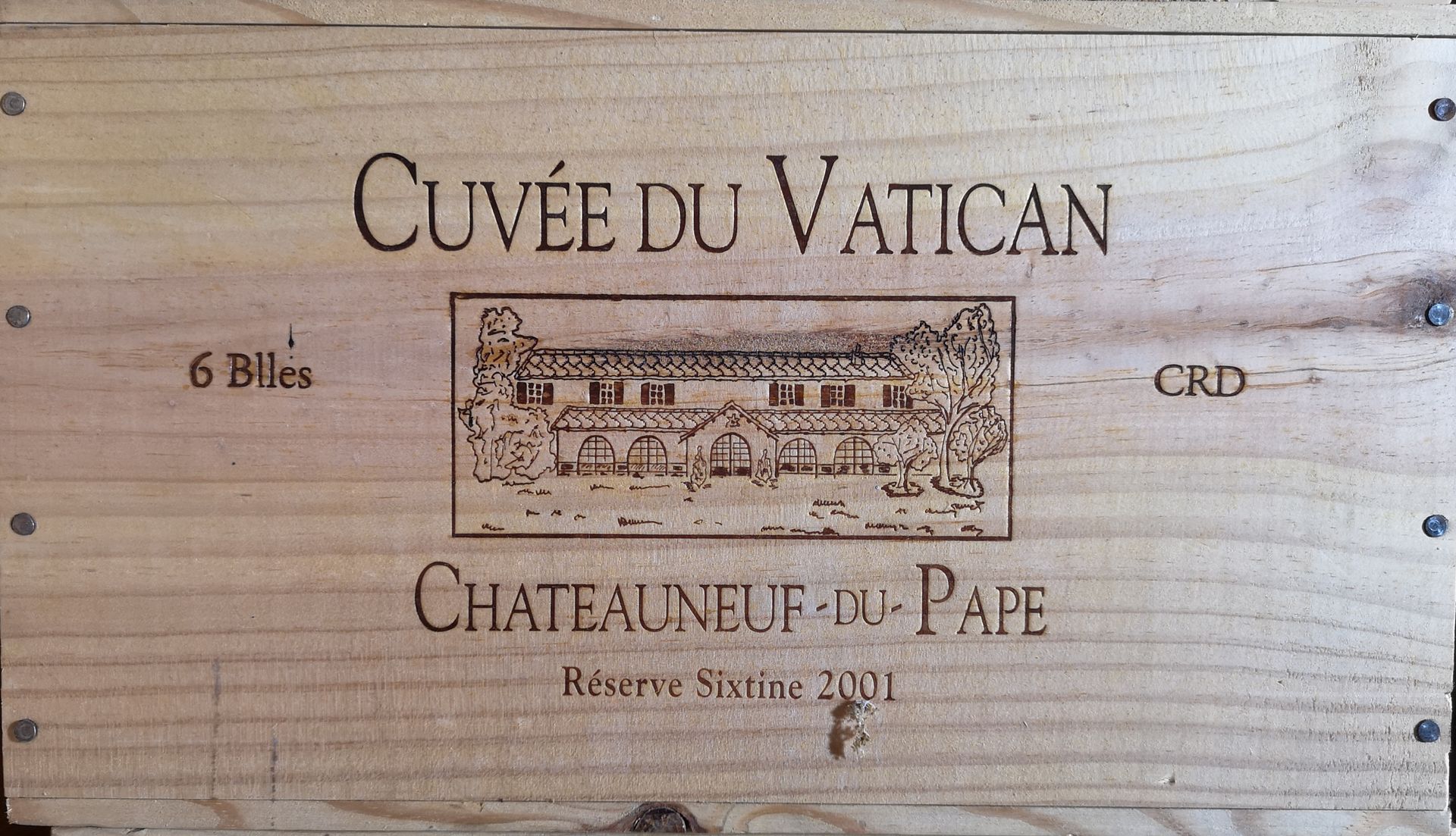 Null 6 bouteilles CHATEAUNEUF DU PAPE "Reserve Sixtine" Cuvée du Vatican - Famil&hellip;