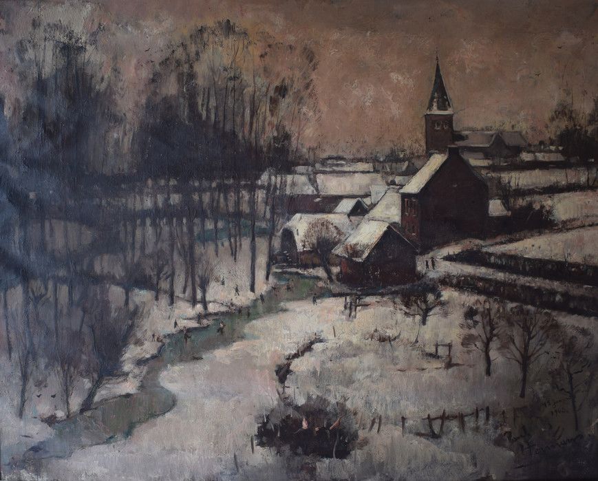Null Paysage hivernal (15 janvier 1942). Toile, 80 x 100.