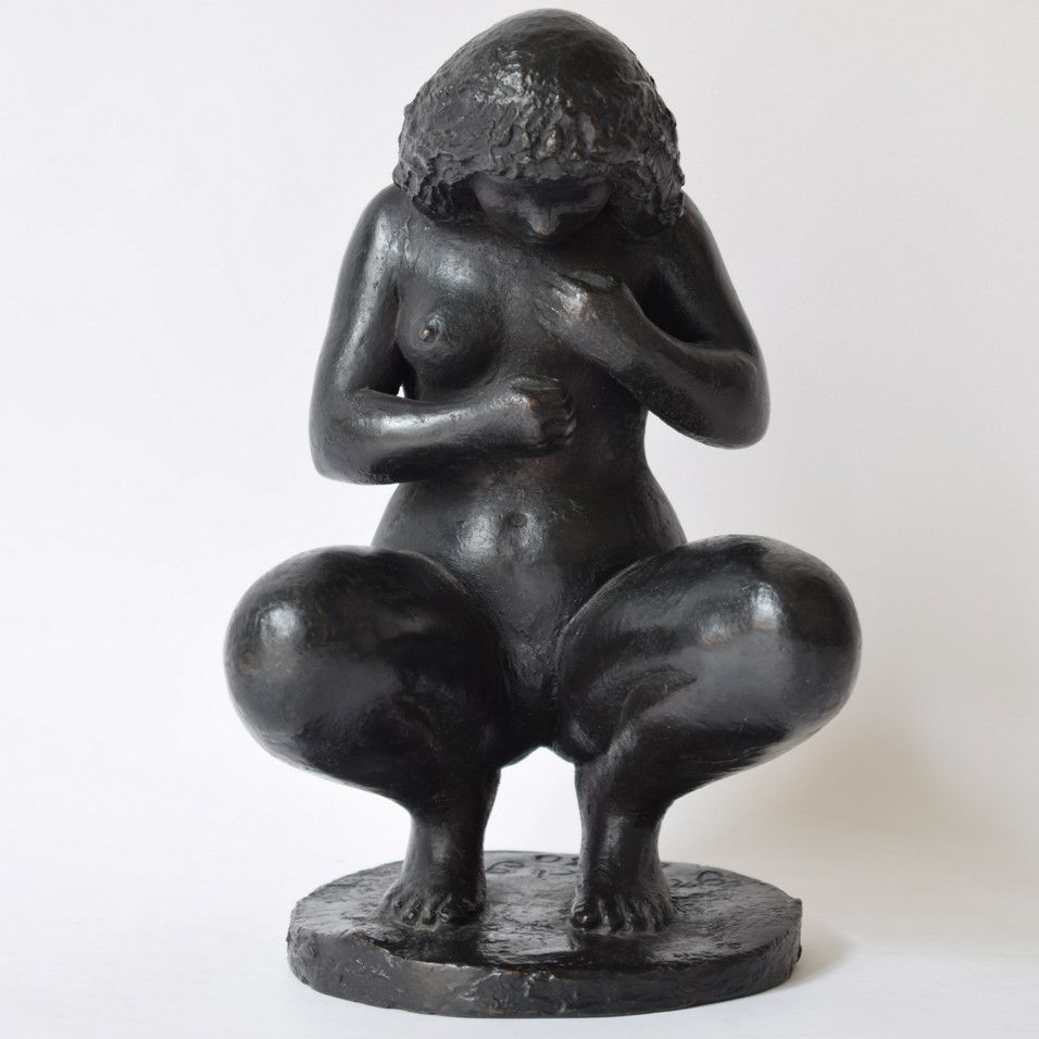 Null "Le bain matinal"。青铜雕像。21/30.高：22厘米。

Pl.十五