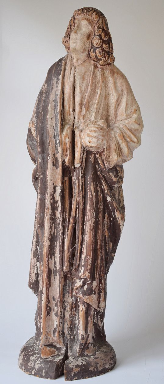 Null carved and partly polychromed wooden statue. Southern Netherlands, 16th cen&hellip;