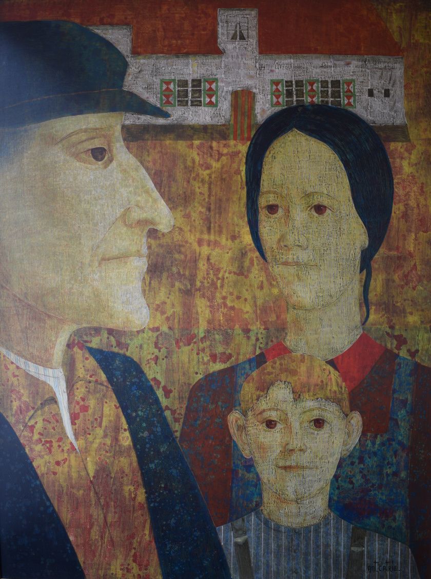 Null Peasant family. Panel, 120 x 90.