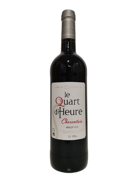 VIN 1盒6瓶LE QUART D'HEURE CHARENTAIS ROUGE IGP 2019年夏朗德国家葡萄酒。