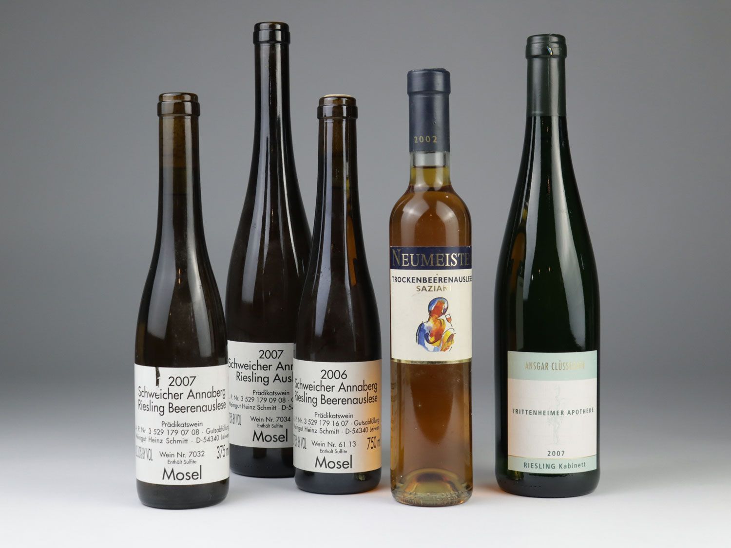 Null Wine - Beerenauslese and others - 5 bottles, 3 x Schweicher Annaberg, 2006 &hellip;