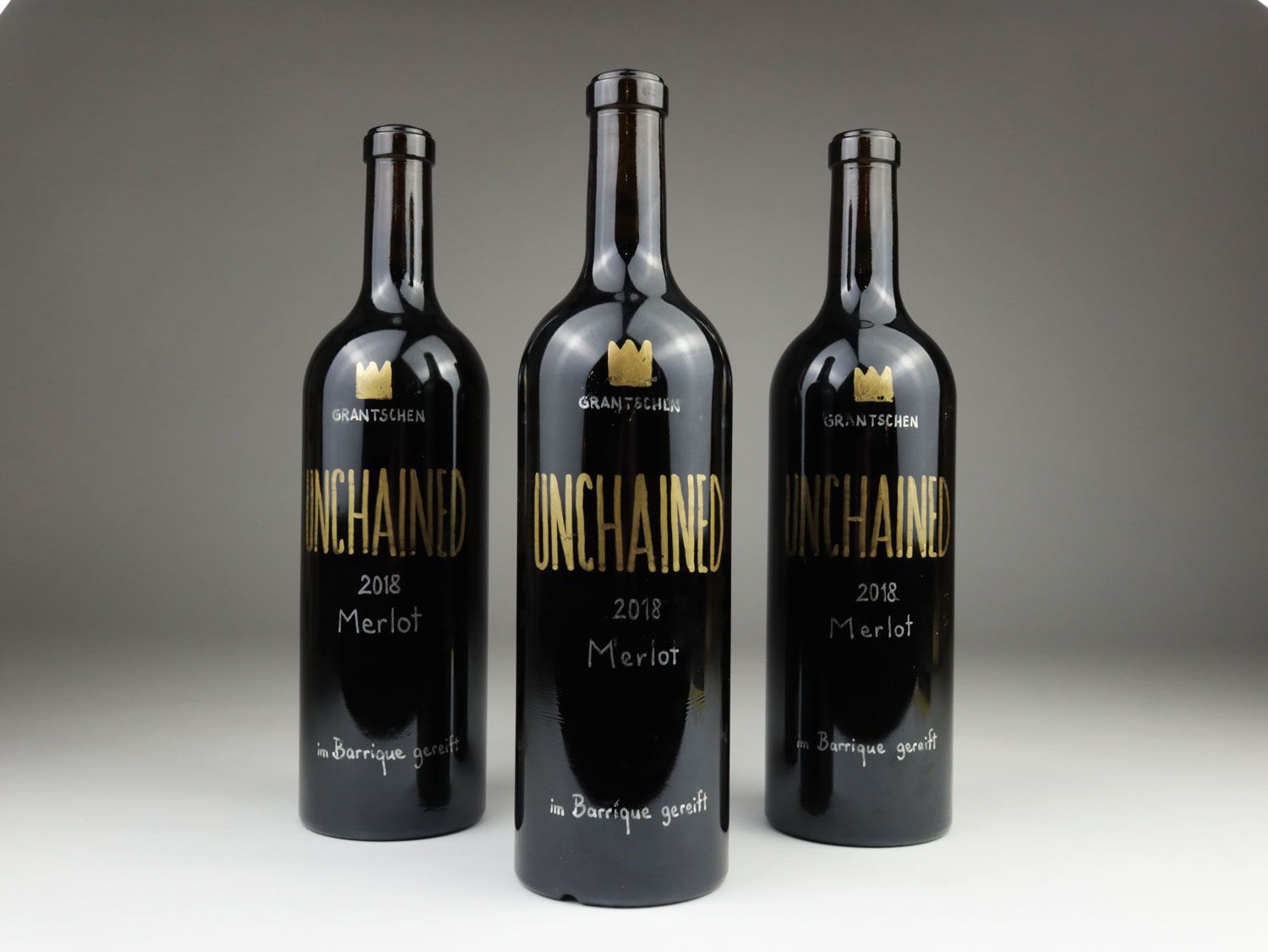 Null Red wine - 3 bottles, Grantschen Unchained, Merlot, 2018, matured in barriq&hellip;