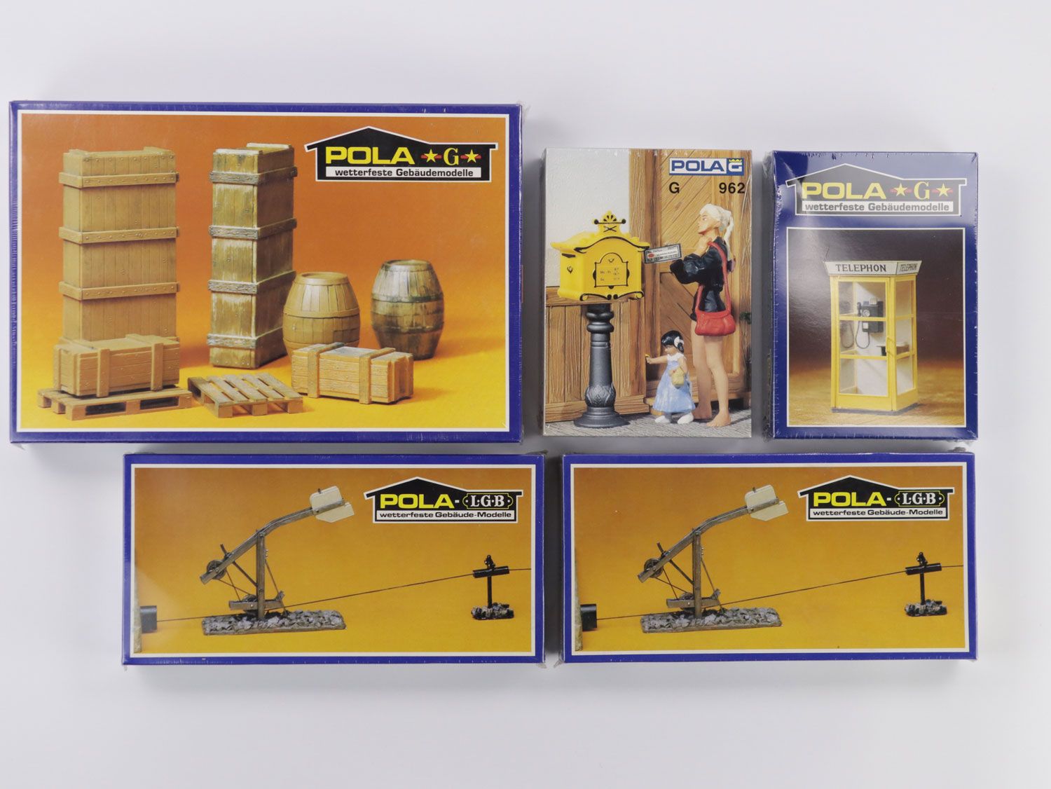 Null LGB/Pola kits - 5 pieces, original packaging, like new, Pola G 962 3 mailbo&hellip;