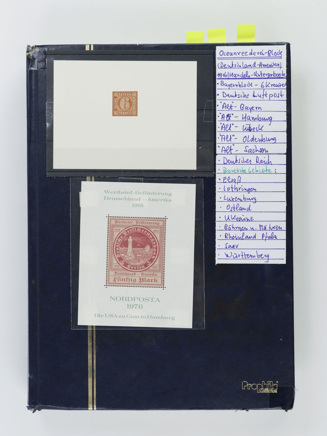 Null Album de timbres - album noir à insérer, Allemagne (p.Ex. Lübeck, Oldenburg&hellip;