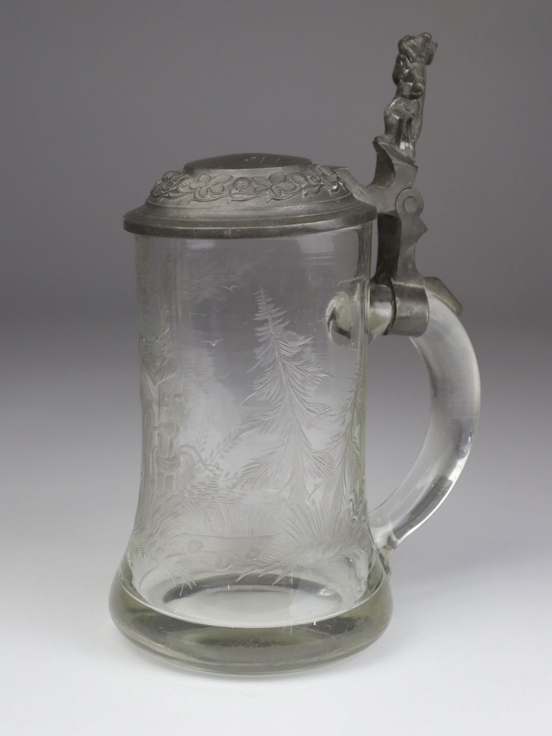 Null Bierkrug - farbloses Glas, runder Stand, zylindrischer Korpus, Schauss. M. &hellip;