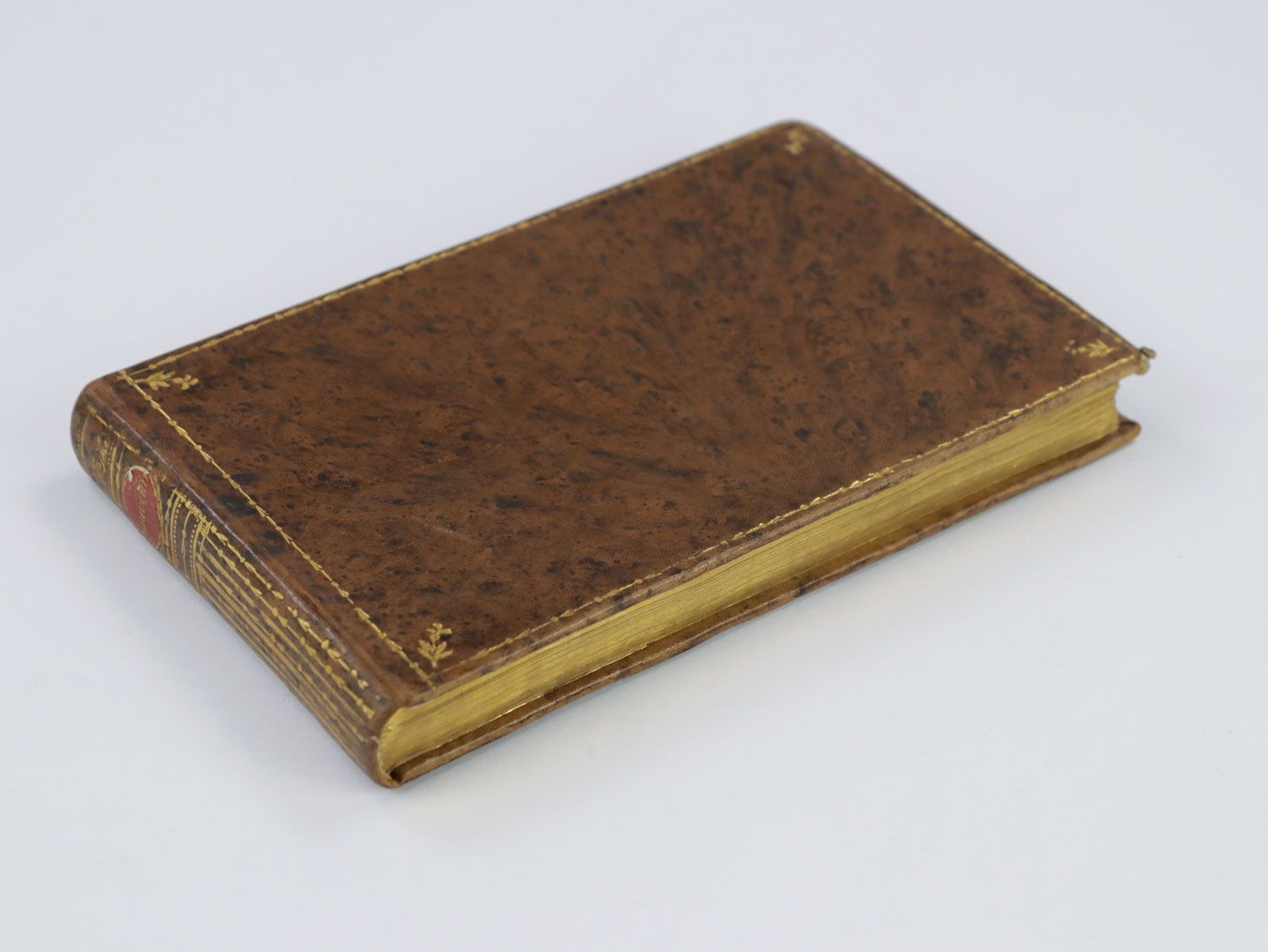 Null Album d'amitié - livre relié avec reliure en cuir doré, tranches dorées, in&hellip;