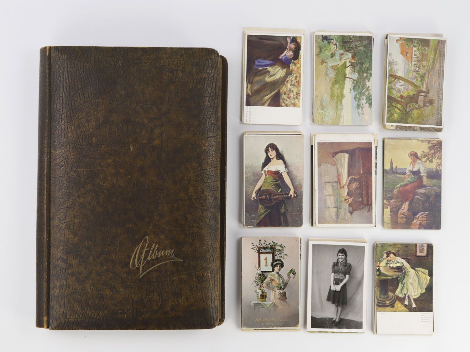 Null Album de cartes postales - ancien album de cartes postales avec env. 230 ca&hellip;