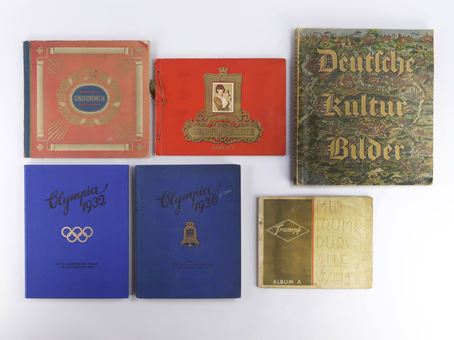 Null Albums d'images de collection - 6 pièces, "Die Olympischen Spiele" 1932 u. &hellip;