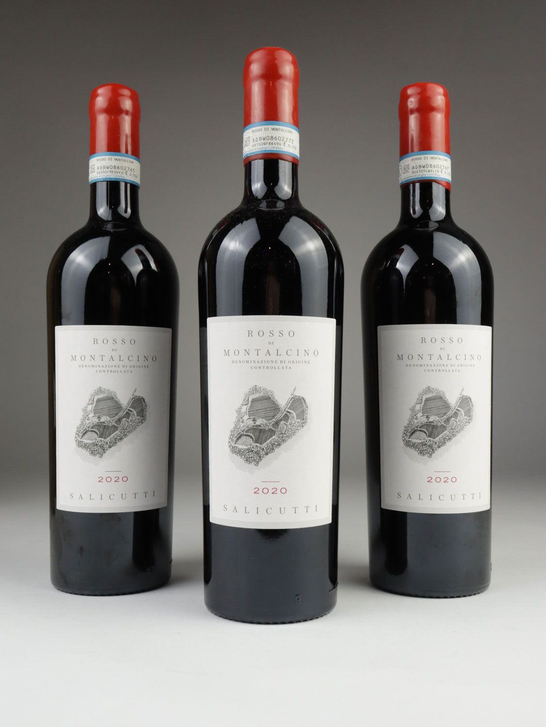 Null Red wine - 3 bottles, Rosso di Montalcino, Salicutti, Tuscany, Italy, 2020,&hellip;