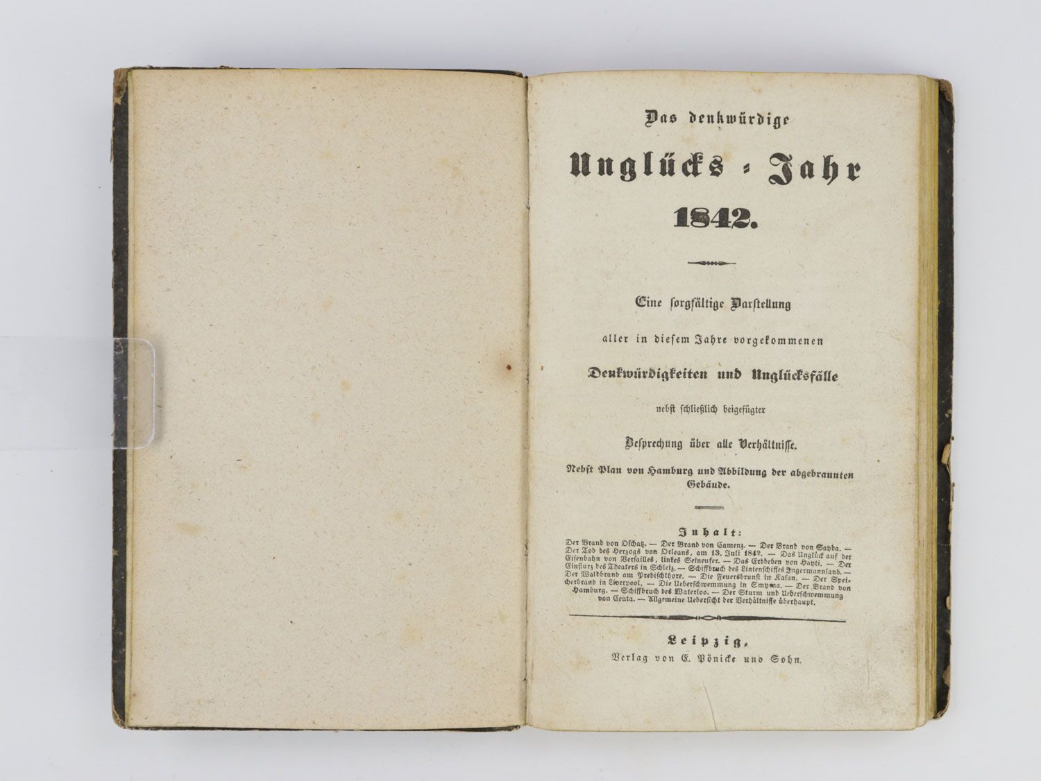 Null Das denkwürdige Unglücks--Jahr 1842 - "Eine sorgfältige Darstellung aller i&hellip;