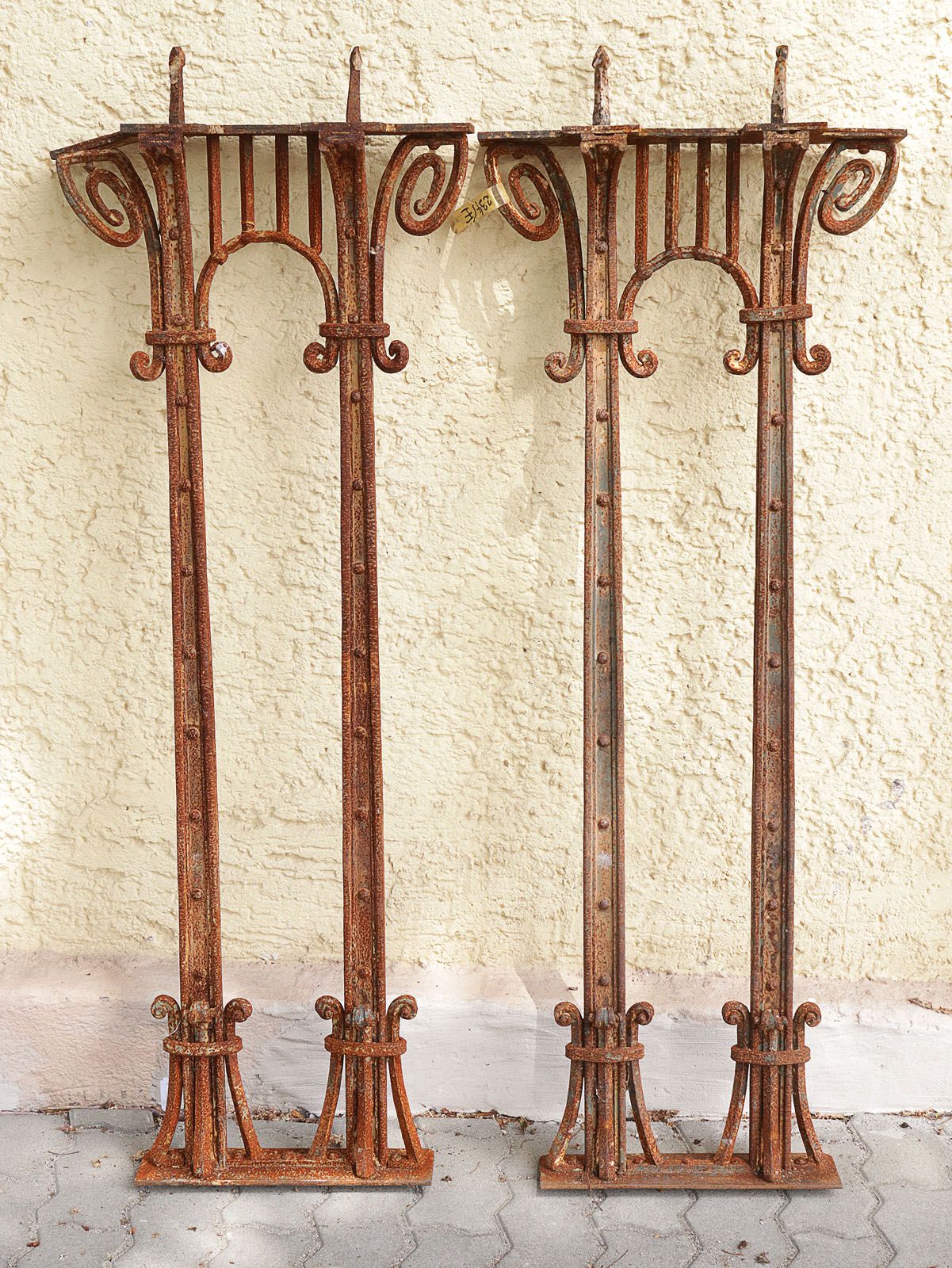 Null Accessoires de jardin - Paire de colonnes doubles vers 1900, Art Nouveau, p&hellip;