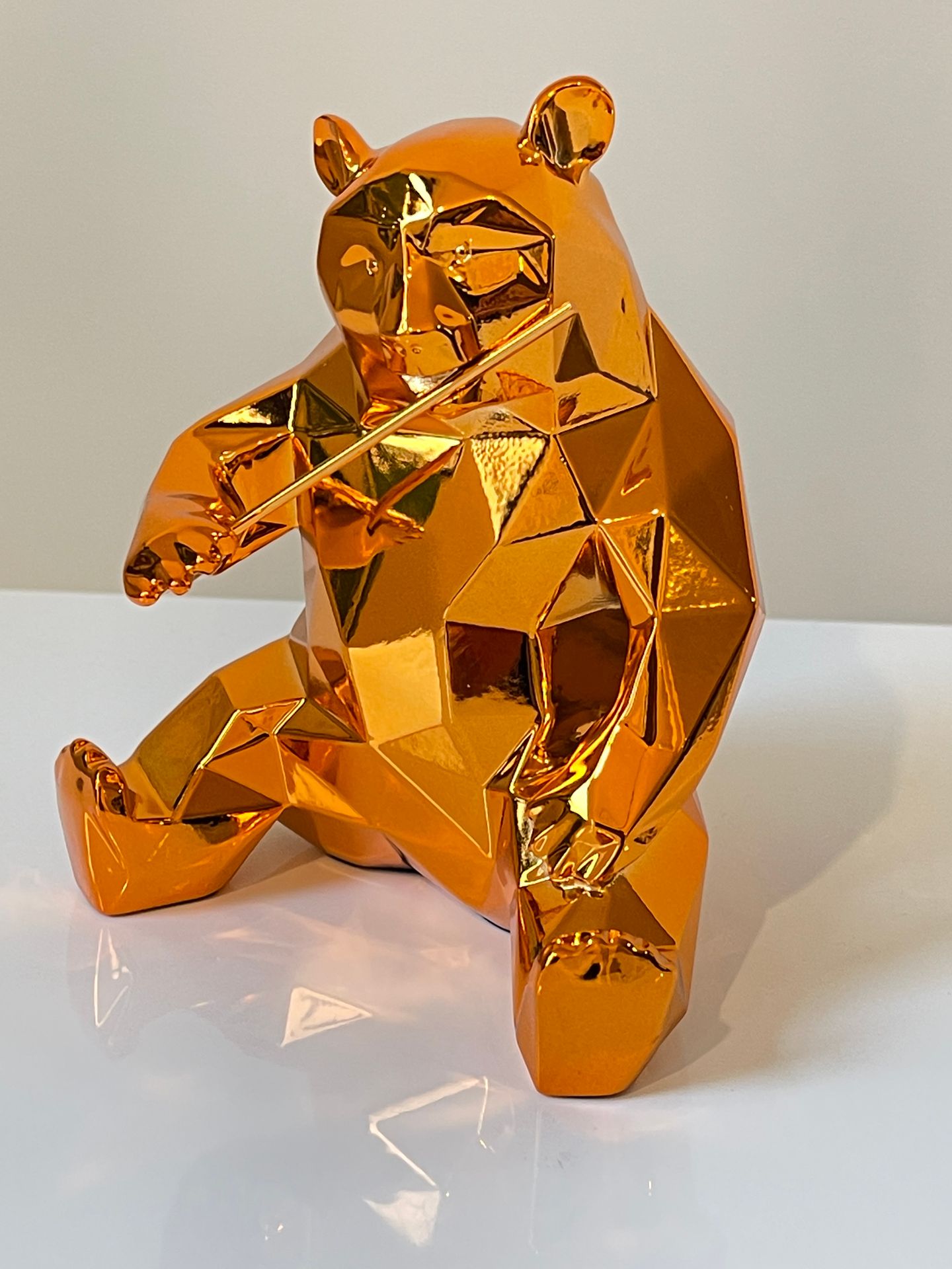 Richard ORLINSKY Figurine Richard Orlinski, Panda Orange Edition, 14cm, neuf dan&hellip;