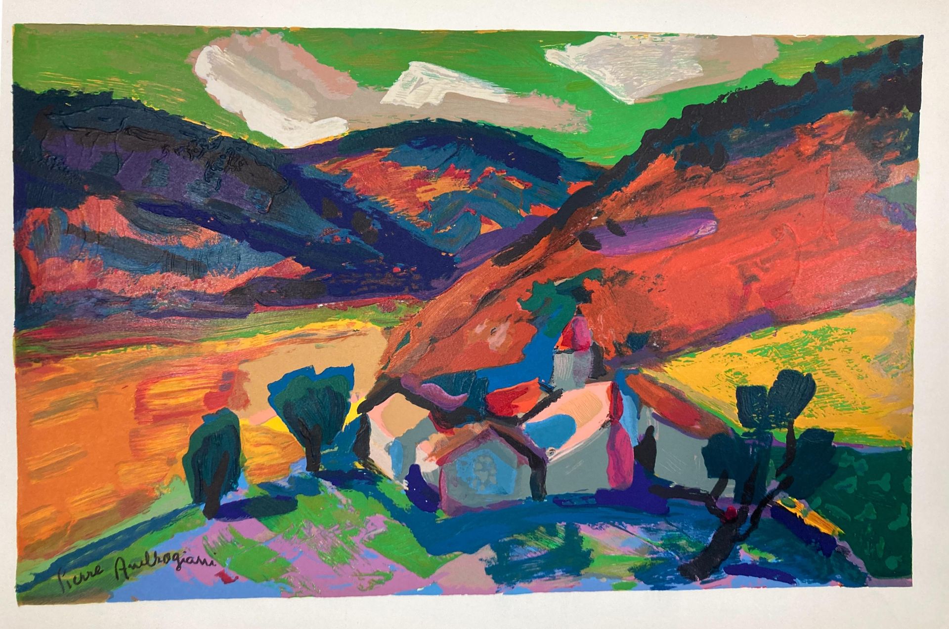 Null 皮埃尔-安布罗吉亚尼(1907-1985)
阿尔卑斯山
绘画作品。板块内有签名