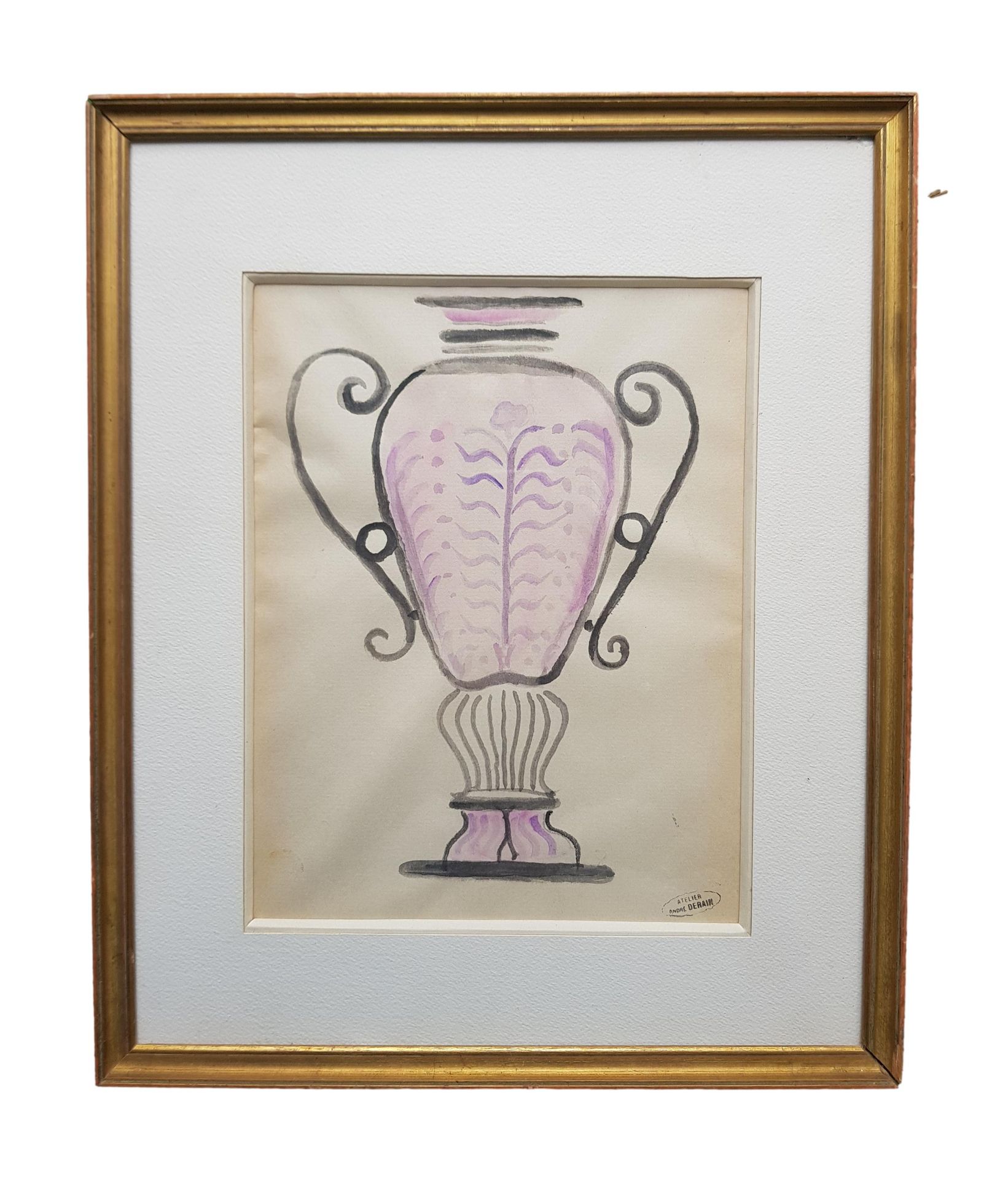 Null André DERAIN (1880-1954)
Vase
Aquarelle sur papier. Cachet d'atelier en bas&hellip;