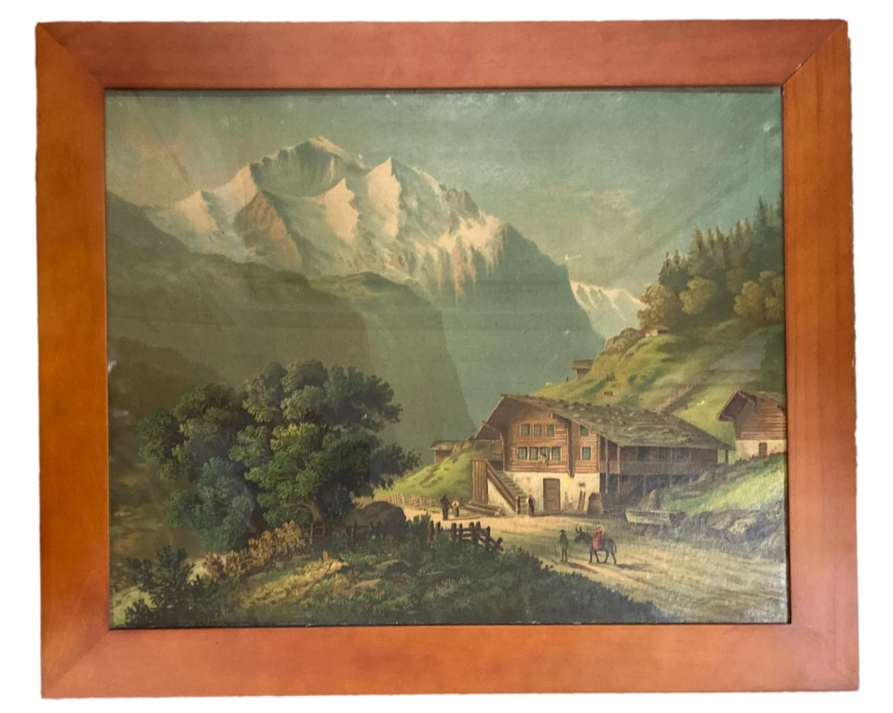 Null Ecole Suisse. Xxème siècle
Vue du Mont Blanc
Chromolithographie
39x49 cm (à&hellip;