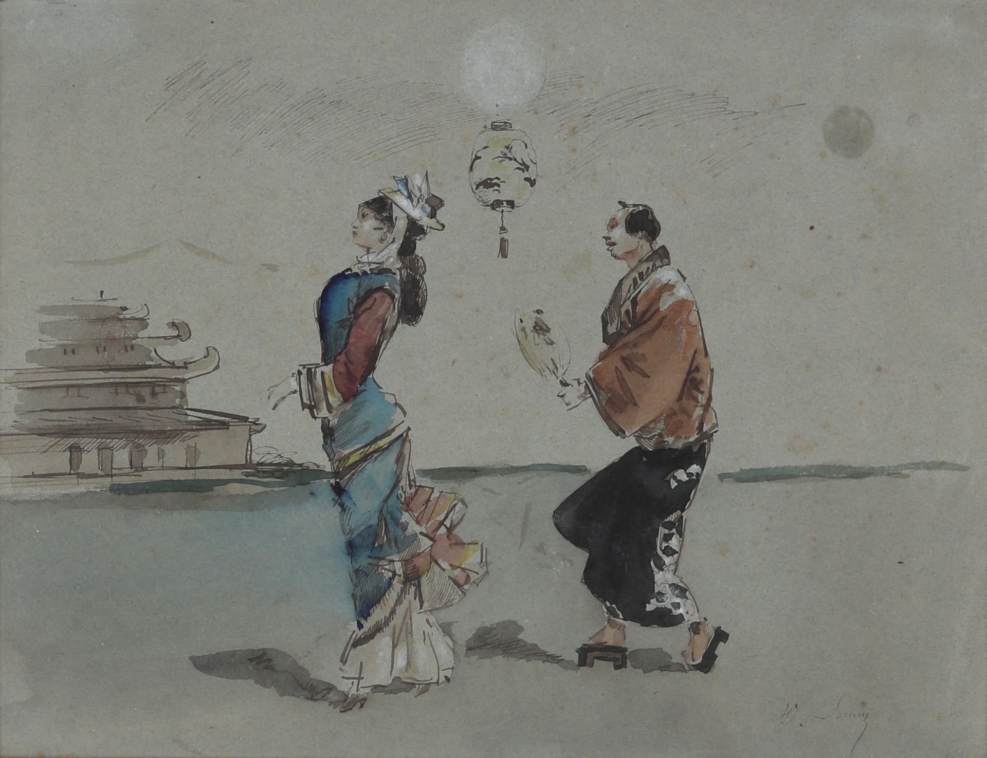 Somm, Henri (1844 - 1907), A Japanese Vignette A vendre sans réserve Henri Somm &hellip;