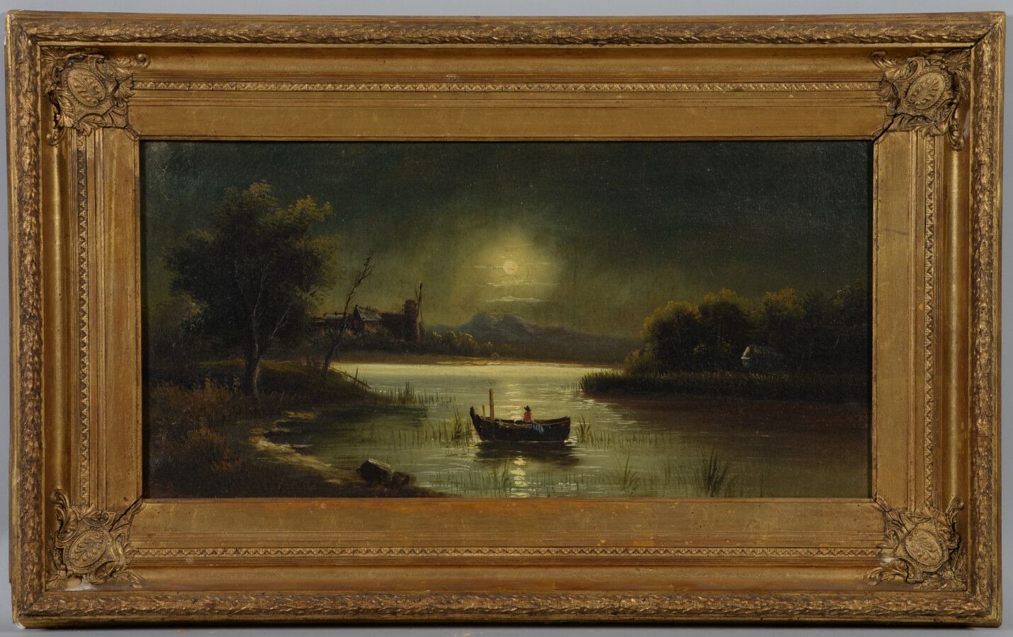 Null Scuola francese del 19° secolo

Paesaggio al chiaro di luna

Olio su tela.
&hellip;