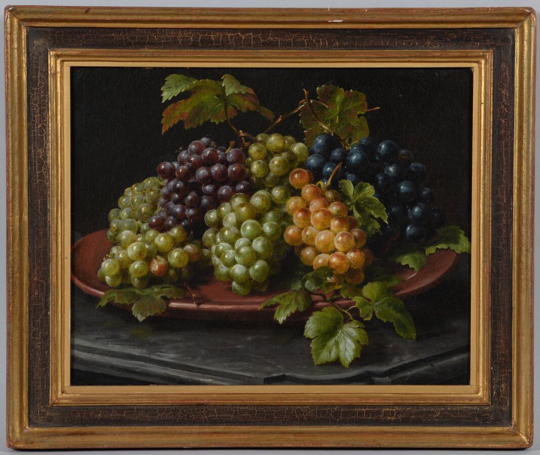 Null FRENCH SCHOOL of the 1st half of the XXth century

Cup of grapes

Oil on ca&hellip;