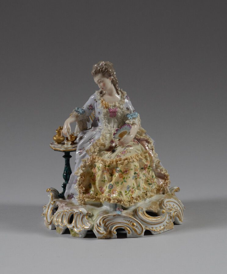 Null GERMANY

Polychrome porcelain subject representing a young woman taking tea&hellip;