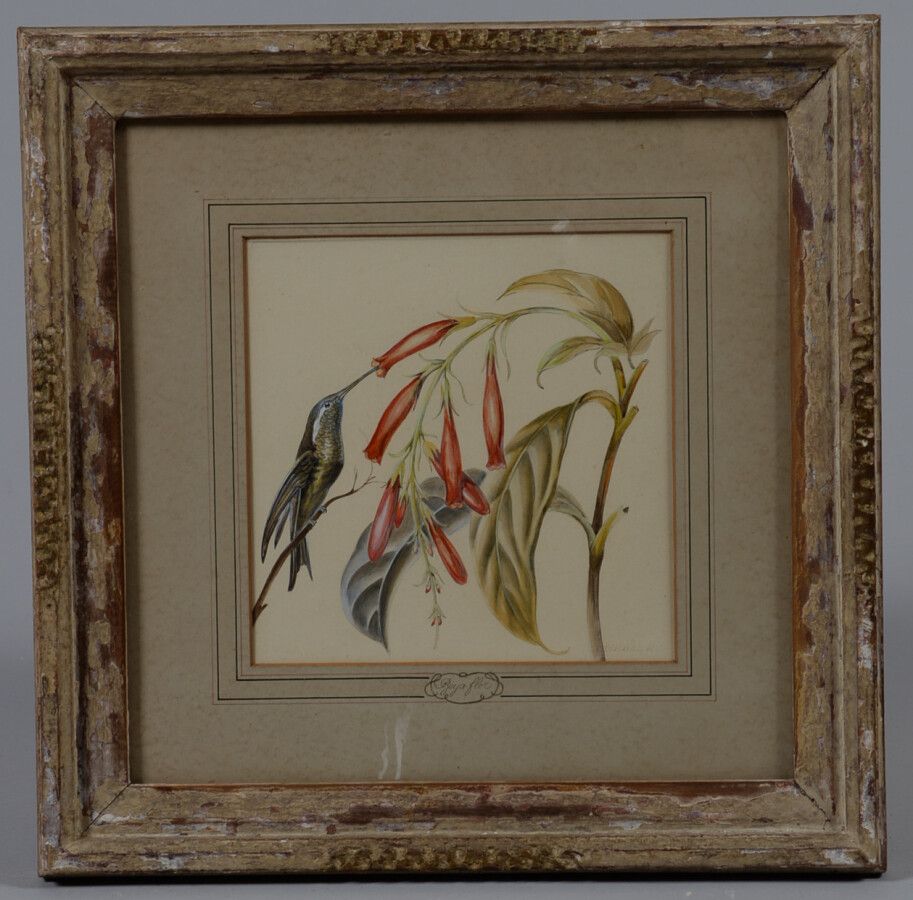 Null 雷纳托-CATALDI (约1909-1981)

贝亚-弗洛

两幅水彩画和水粉画，下面有签名和日期 "1945"。

22 x 21.5 cm