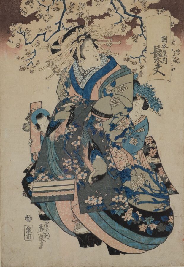 Null 日本

年轻女性和鸟类

彩色打印。

19世纪

37.5 x 26 cm