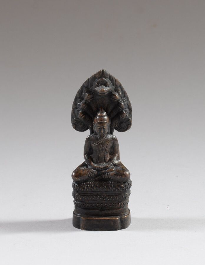 Null 泰国

在曼陀罗背景上，坐着的佛像在padmasana中，双手持着禅定法。

20世纪

高14.5厘米