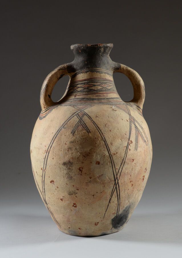 Null RIF MOROCCO.

Earthenware jug with globular body, two handles and a beautif&hellip;