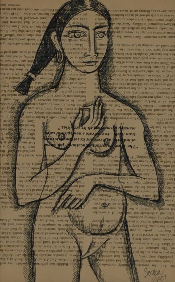 Null Francis Newton SOUZA (1924-2002)

Mujer joven, 1951

Dibujo a pluma sobre p&hellip;