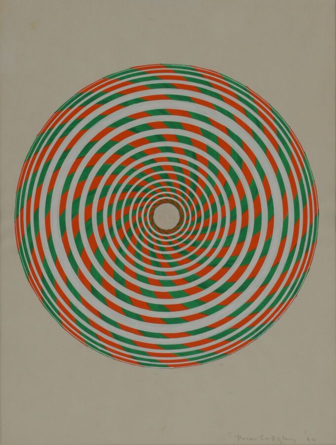 Null 彼得-塞德格利（生于1930年）

无题》，1964年

纸上水粉画，有签名和日期 "64"。

32 x 24.5厘米